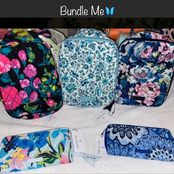 🎉HP🎉New! Vera Bradley Quilted Accordion Zip Around Wallet Marian Floral💙🌸🍃 - Picture 10 of 11